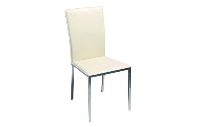 Chaises cuisine / salle &agrave; manger blanc INOLA (lot de 4)