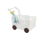 Coffre de rangement chariot enfant blanc ETOILE