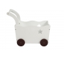 Coffre de rangement chariot enfant blanc ETOILE