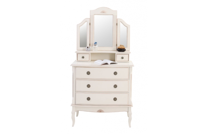 Coiffeuse baroque blanche BIANCA
