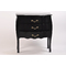 Commode 3 tiroirs LOUISA, poign&eacute;es noires - style baroque coloris noir