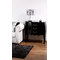 Commode 3 tiroirs LOUISA, poign&eacute;es noires - style baroque coloris noir