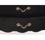 Commode 3 tiroirs LOUISA, poign&eacute;es noires - style baroque coloris noir
