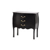 Commode 3 tiroirs LOUISA - style baroque coloris noir image pub1