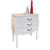 Commode 3 tiroirs - style baroque LOUISA coloris blanc image pub1