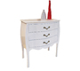Commode baroque blanche 3 tiroirs LOUISA