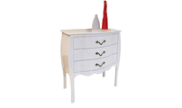 Commode baroque blanche 3 tiroirs LOUISA