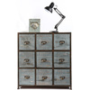 Commode bois industrielle 9 tiroirs Willard