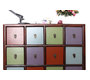 Commode bois multicolore MOSAICA