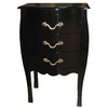 Commode / chevet 3 tiroirs LOUISA - coloris noir image pub1
