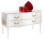 Commode / chevet baroque blanc 2 tiroirs Louisa
