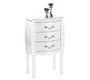Commode / chevet baroque blanc 3 tiroirs - LOUISA