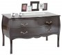 Commode / chevet baroque noir 2 tiroirs Louisa