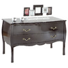 Commode / chevet baroque noir 2 tiroirs Louisa