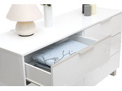 Commode design laqu&eacute;e blanche HALIFAX