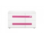 Commode enfant rose et blanche MARCHANDE