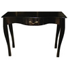 Console 1 tiroir - style baroque LOUISA coloris noir image pub1