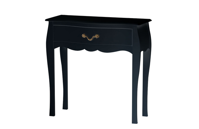 Console baroque noire 1 tiroir Louisa