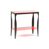 Console / buffet Baroca rouge en acier laqu&eacute; et verre tremp&eacute; image pub1