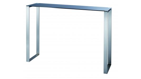 Console moderne en verre et inox INOLA - coloris noir image 1