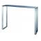 Console moderne noire en verre et inox Inola