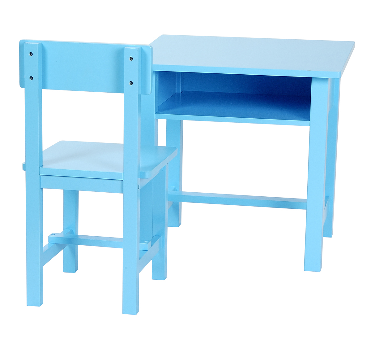 Ensemble bureau enfant et chaise RECRE en bois - coloris bleu