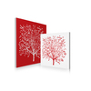 Ensemble de 2 tableaux design SPRING coloris rouge et blanc image pub1