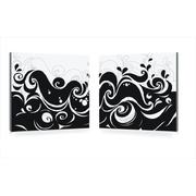Ensemble de 2 tableaux design VAGUES image pub1