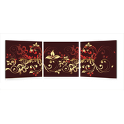 Ensemble de 3 tableaux design ARABESQUES image pub1