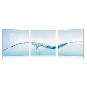 Ensemble de 3 tableaux design WATER image pub1
