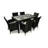 Ensemble de jardin ANGUILLA - 6chaises et 1 table - Coloris Noir image pub1