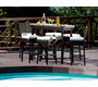 Ensemble de jardin CUBA - 4 tabourets, 2 chaises hautes & 1 bar - Couleur Cacao image 4