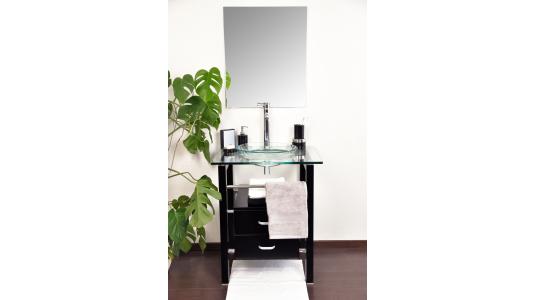 Ensemble de meubles de salle de bain SUNBURY : vasque, meuble sous-vasque et miroir image 1