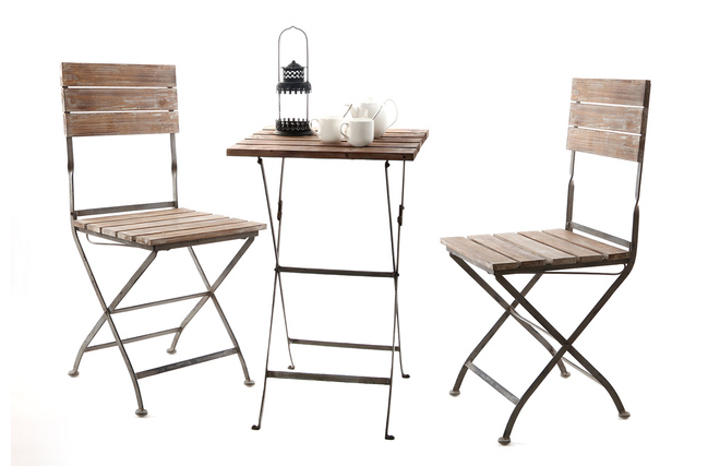 Ensemble table et chaises de jardin bistrot Willord