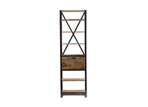 Etag&egrave;re bois massif et m&eacute;tal industrielle ATELIER