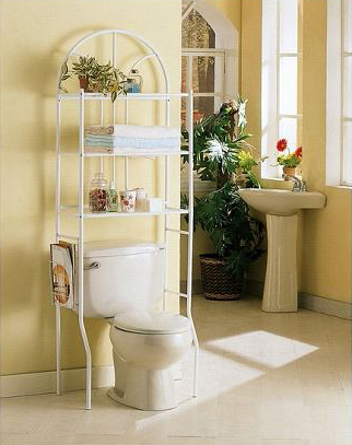 Etag&egrave;re de toilette blanche Clo&eacute;