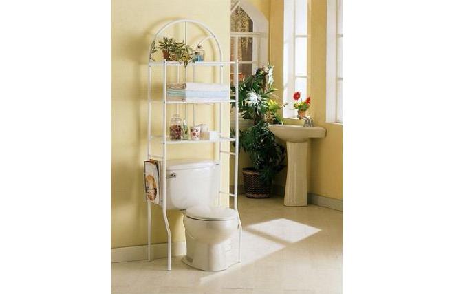 Etag&egrave;re de toilette blanche Clo&eacute;