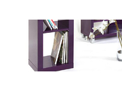 Etag&egrave;re design laqu&eacute;e violette HAILY