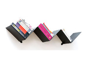 Etag&egrave;re design m&eacute;tal noire ZIG ZAG