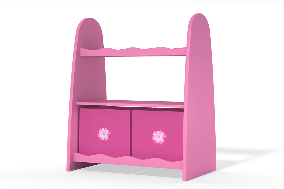Etag&egrave;re enfant rose et blanche MARCHANDE