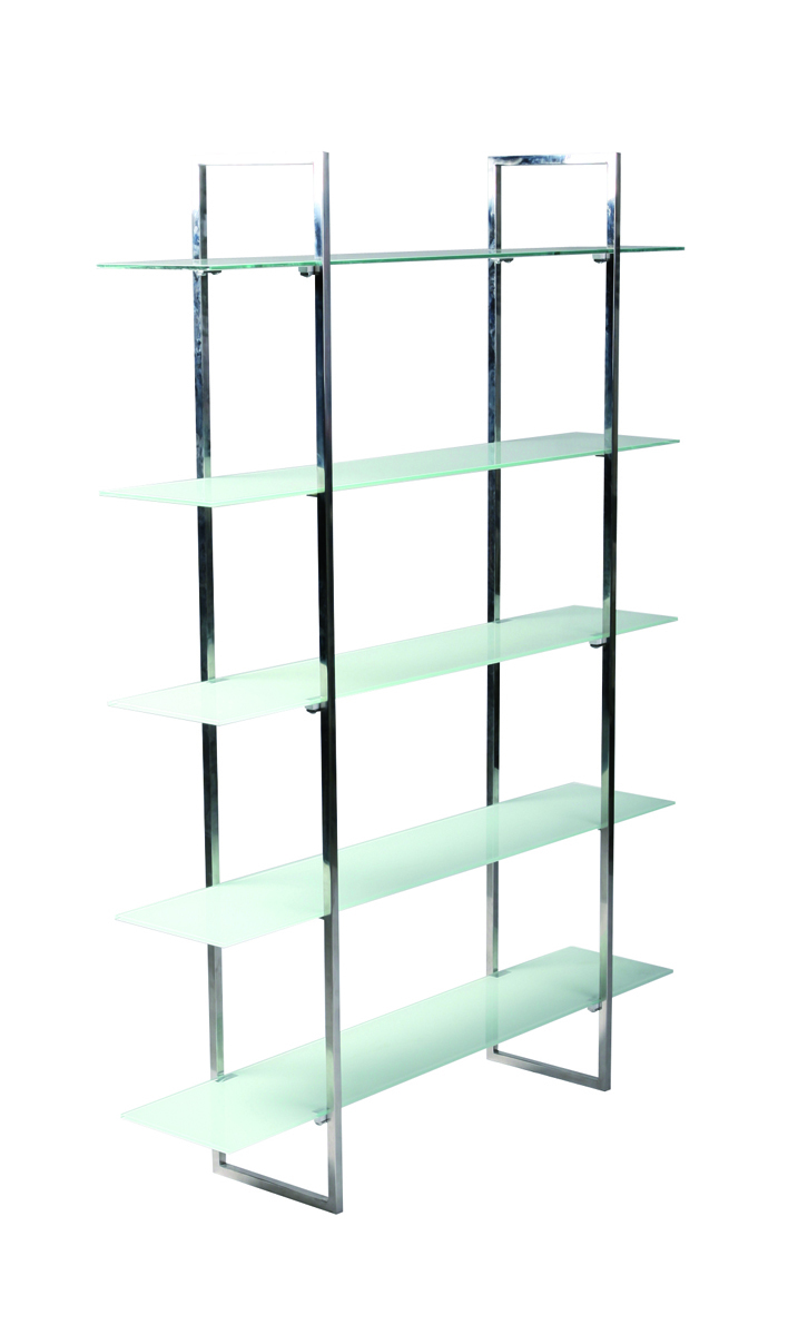 Etag&egrave;re haute moderne en verre 5 niveaux INOLA 
