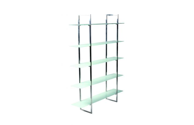Etag&egrave;re haute moderne en verre 5 niveaux INOLA 