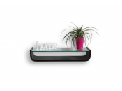 Etag&egrave;re murale design noire MIKHA