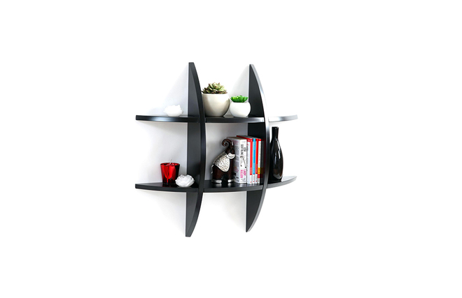 Etag&egrave;re murale design noire SHARK