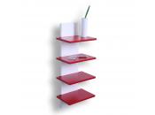 Etag&egrave;re murale design rouge GRAZZIA
