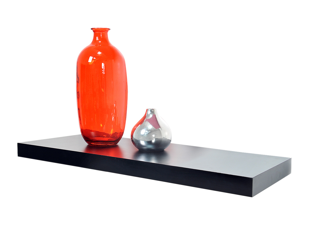 Etag&egrave;re murale noire design 60 cm Manhattan