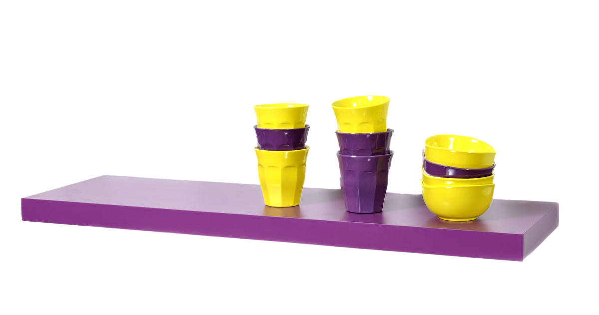 Etag&egrave;re murale violette design 80 cm Manhattan