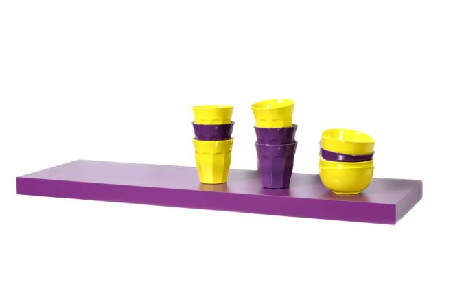 Etag&egrave;re murale violette design 80 cm Manhattan