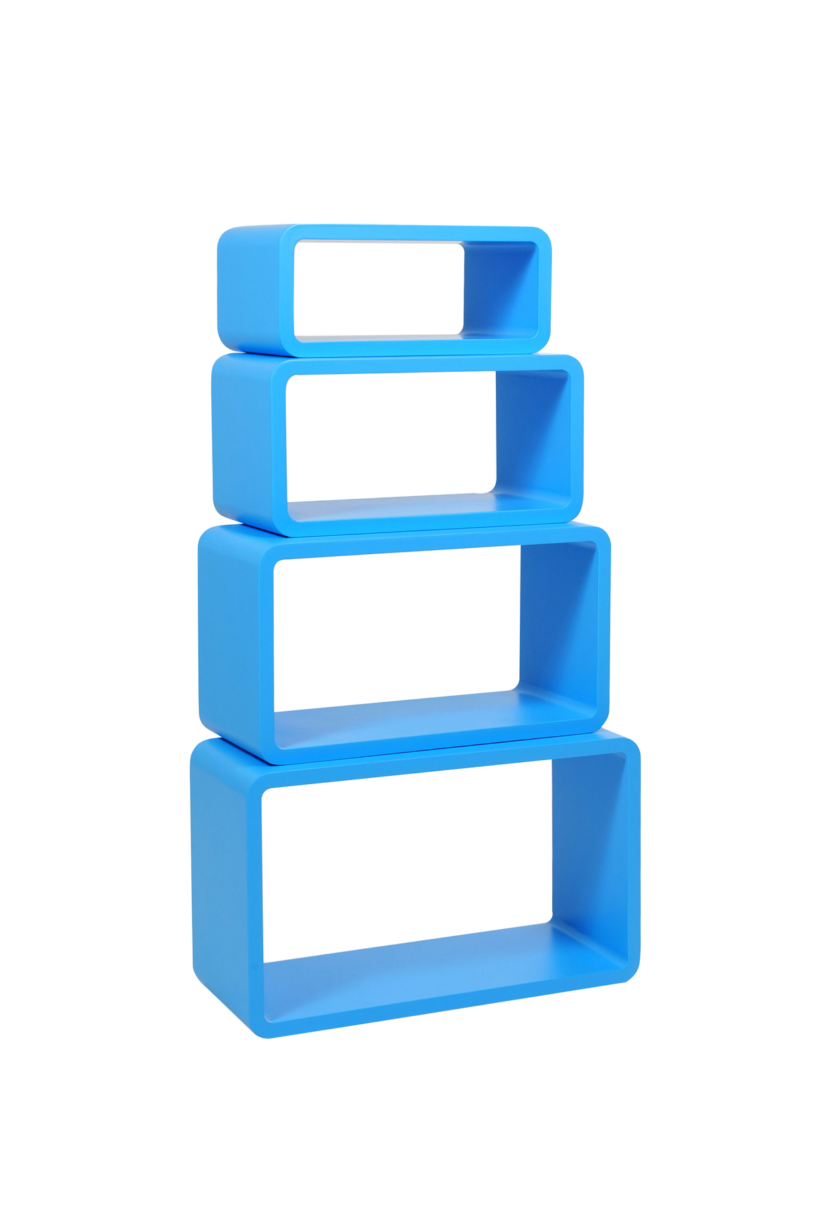 Etag&egrave;re Pop bleu rectangle (lot de 4)
