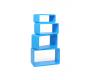 Etag&egrave;re Pop bleu rectangle (lot de 4)